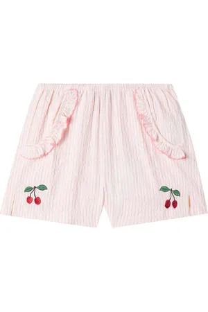 Konges Sløjd Konges SlÃ¸jd Ellie embroidered cotton seersucker shorts