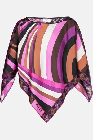 Puccini Iride printed silk twill top