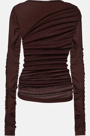 AGOLDE Tania draped jersey top