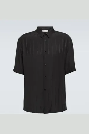Saint Laurent Cassandre striped silk shirt