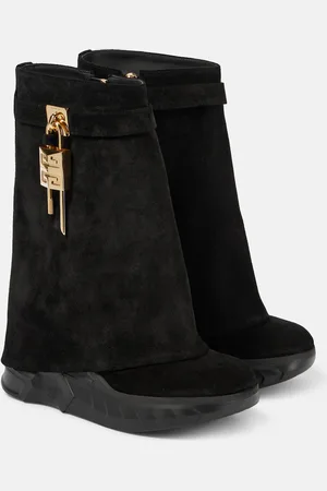 Givenchy Shark Lock Biker suede ankle boots