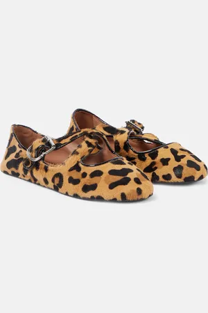 Alaïa AlaÃ¯a Leopard-print ballet flats