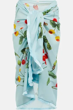 Agua by Agua Bendita Lavanda cotton beach cover-up