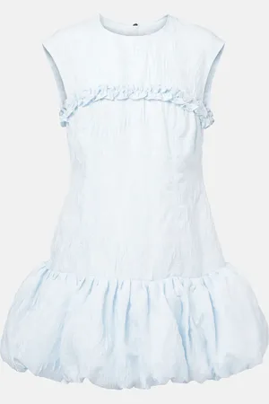 Ganni Ruffled jacquard minidress