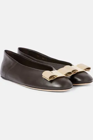 Salvatore Ferragamo Vara bow-detail leather ballet flats