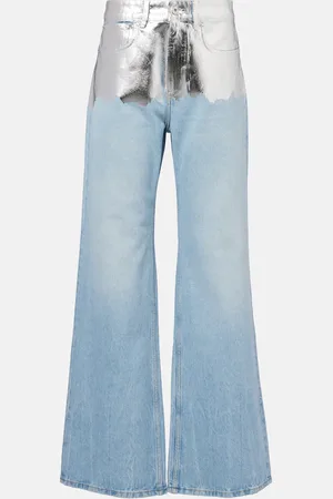 Paco rabanne Metallic wide-leg jeans