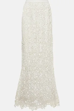 Norma Kamali Obie floral lace maxi skirt