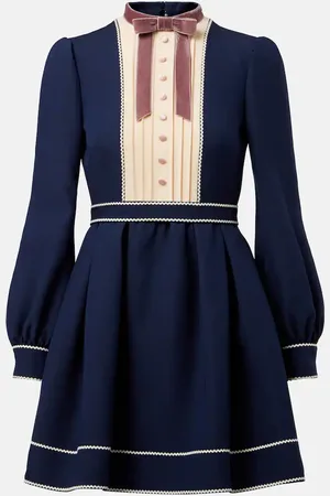 VALENTINO Crepe Couture bow-detail minidress