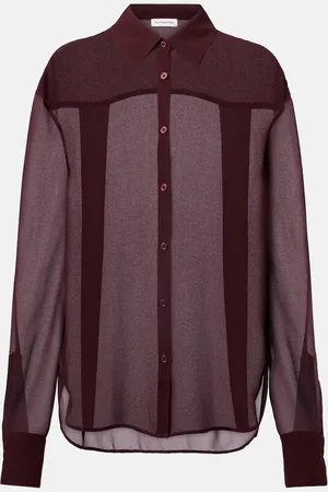 The Frankie Shop Peri sheer georgette shirt