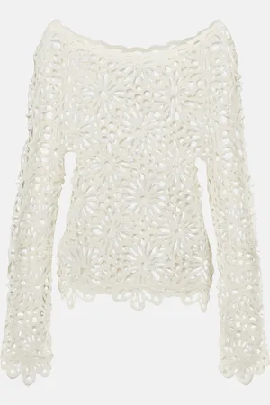 Norma Kamali Raglan floral lace top