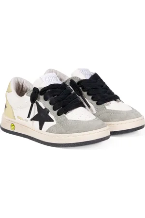 Golden Goose Ball Star suede-trimmed leather sneakers