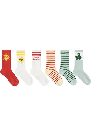 Mini Rodini Set of 6 printed cotton-blend socks