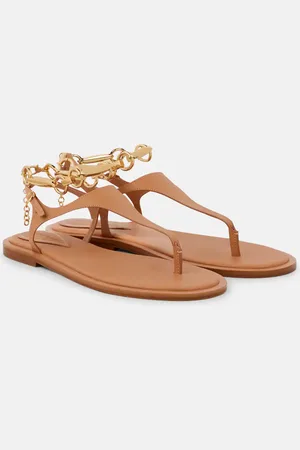 ZIMMERMANN Wild embellished leather thong sandals