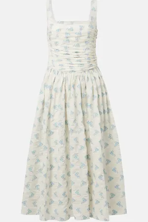 Markarian Maeve floral cotton-blend midi dress