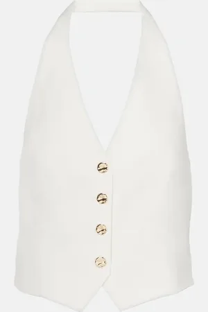 VERONICA BEARD Arabella linen-blend vest