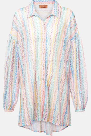 Missoni Zigzag sheer oversized shirt