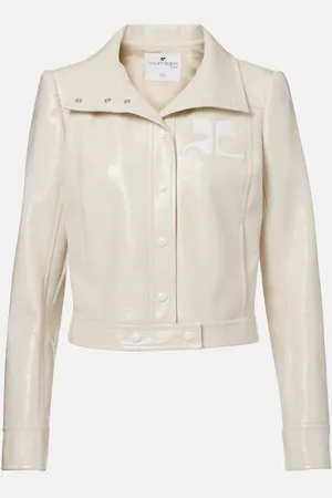 Courrèges CourrÃ¨ges Logo faux leather jacket