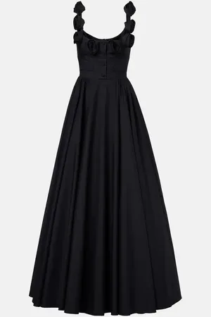 Giambattista Valli Floral-appliquÃ© cotton poplin gown