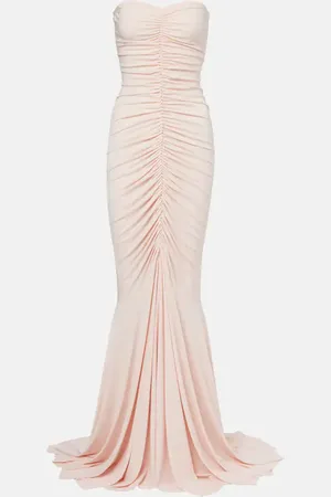 Norma Kamali Ruched strapless gown