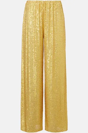 Norma Kamali High-rise sequined wide-leg pants