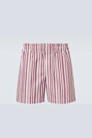 Gucci Striped cotton poplin shorts
