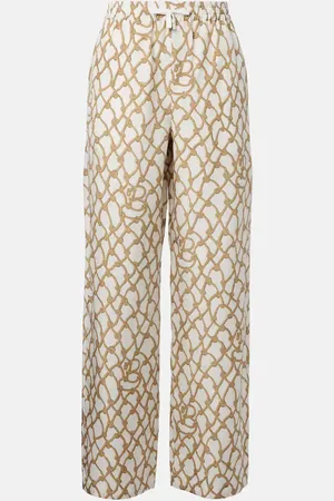 Burberry Printed high-rise silk palazzo pants