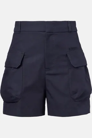 Gucci Embroidered cotton canvas cargo shorts