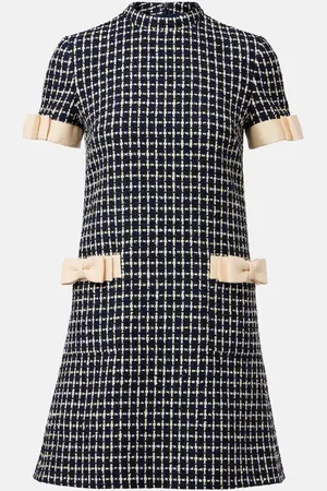 VALENTINO Mossi wool-blend bouclÃ© minidress