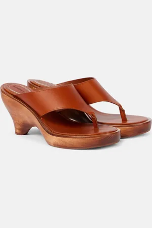 ZIMMERMANN Wild 95 leather wedge thong sandals