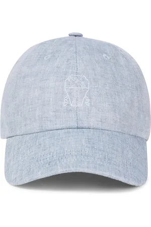 Brunello Cucinelli Leather-trimmed linen baseball cap