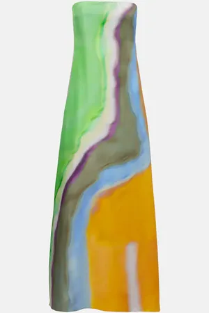 CHRISTOPHER ESBER Printed silk satin maxi dress