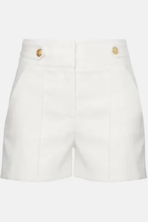 VERONICA BEARD Runo high-rise linen-blend shorts
