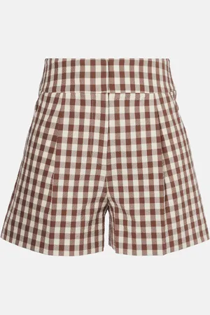 VERONICA BEARD Haina gingham seersucker shorts