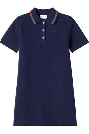 Gucci Web Stripe cotton-blend polo dress