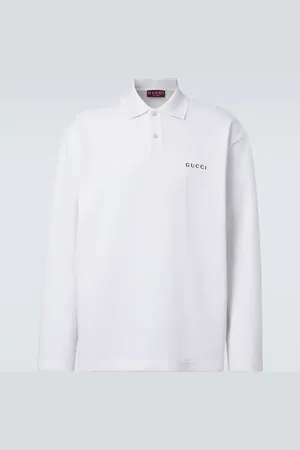 Gucci Logo cotton-blend polo shirt