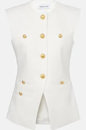 VERONICA BEARD Tamara linen-blend vest