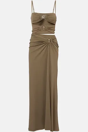 CHRISTOPHER ESBER Orbit ruched maxi dress