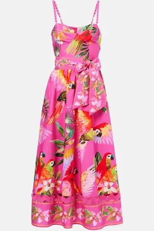 Farm Rio Printed cotton midi dress