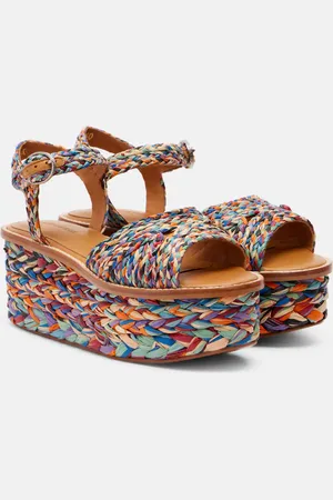 Robert Clergerie Arty raffia platform sandals
