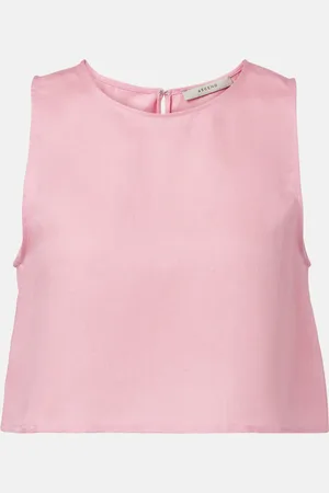 ASCENO Kobe linen crop top