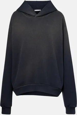 Acne Studios Distressed cotton-blend jersey hoodie