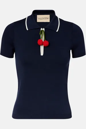 VALENTINO Cherryfic cotton polo sweater