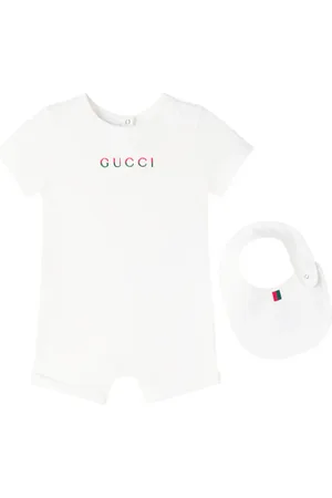 Gucci Baby logo cotton bodysuit and bib set
