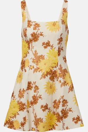 FAITHFULL THE BRAND Felice floral linen minidress