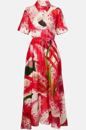 Tory Burch Printed silk and cotton shirt dress