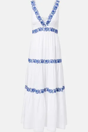 Heidi Klein Cannes embroidered cotton maxi dress