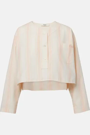 Chloé ChloÃ© Striped cotton crop top