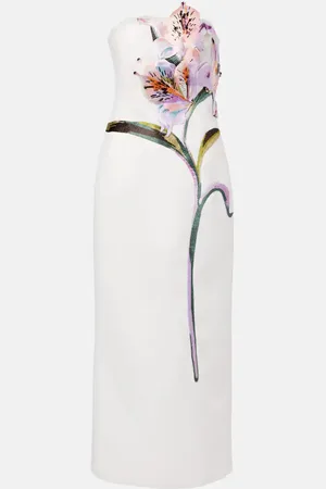 LEO LIN Rayna floral-appliquÃ© cocktail dress