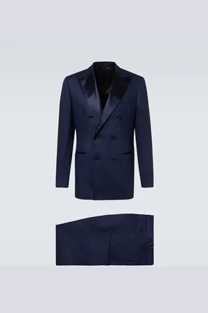Brunello Cucinelli Double-breasted linen tuxedo