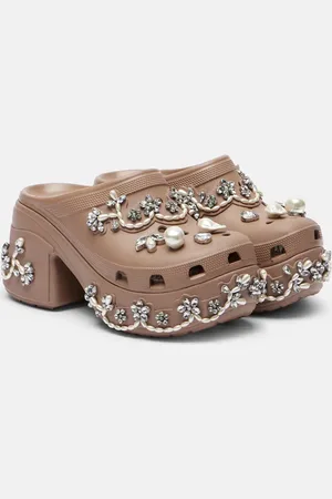 Simone Rocha X Crocs Siren embellished platform clogs